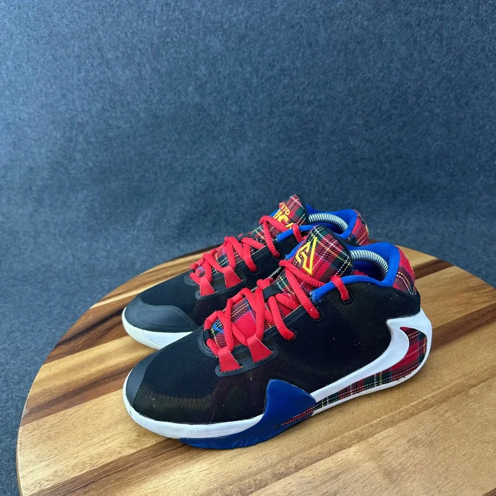 Nike Zoom Freak 1 Coming to America Black Plaid Kids Shoes Size 4Y CU1487-001